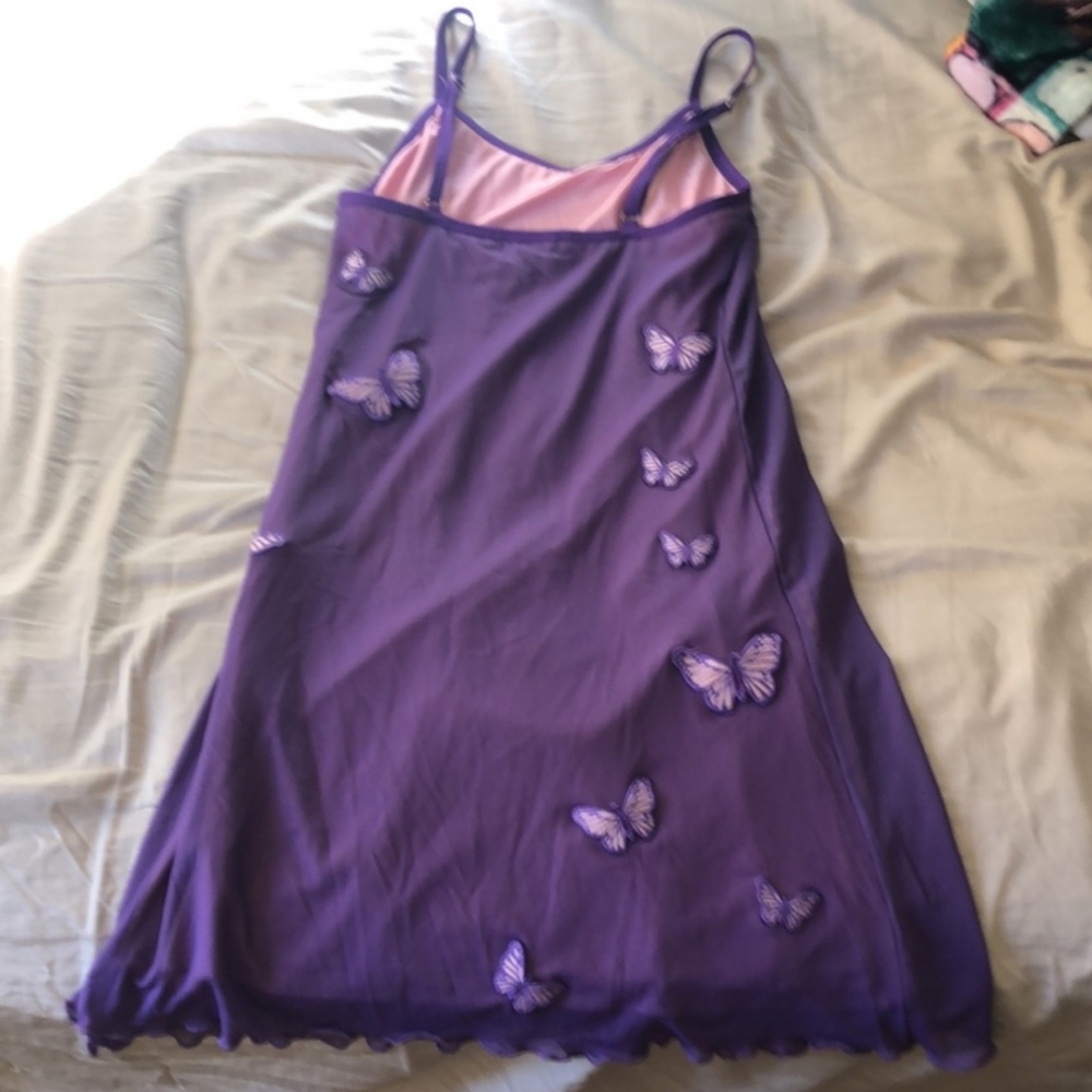 🦋 Dolls Kill × Horoscopez Purple 3D Butterfly Applique Dress (L)🦋 EUC! Worn 1× - Picture 2 of 10